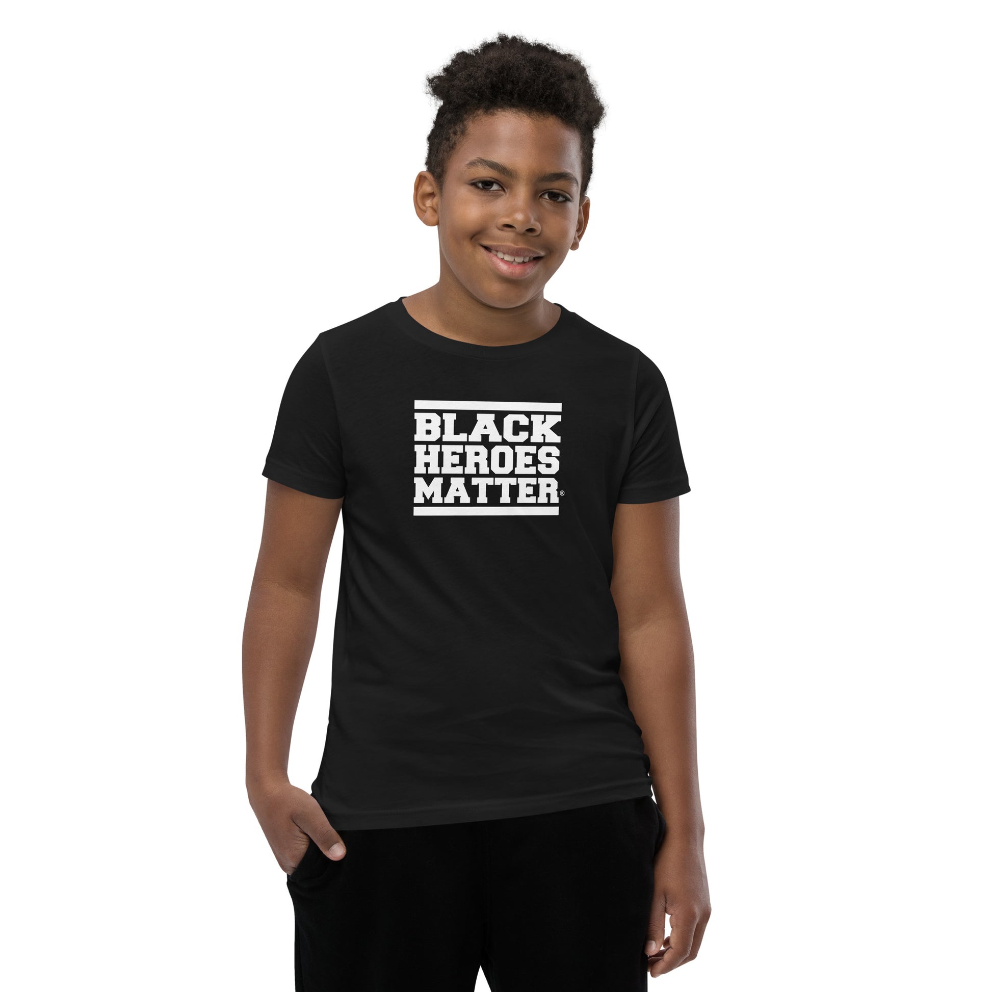 Tee - (White) – BHM #BlackHeroesMatter - Kids Classic